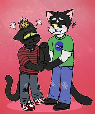 doodle + extra character + simple bg = $22.50